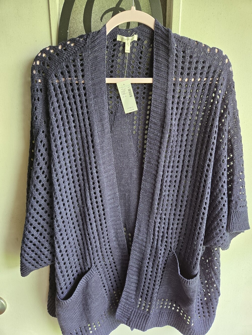 Maurices Open-Knit Navy Women’s Cardigan Sweater NWT